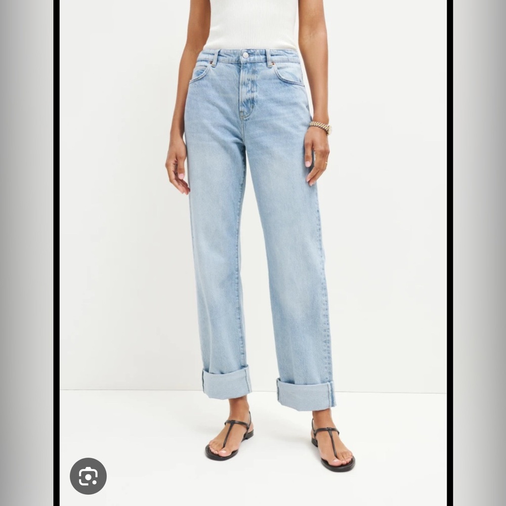 Reformation Preston Baggy High Rise Straight Leg Jeans
